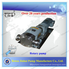 Rotary lobe pump with gear box